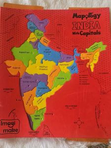 Map Mapology India with Capital