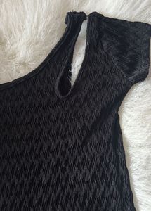 Black One-Shoulder Mini Dress