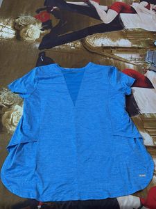 Blue Layered Hem T-Shirt
