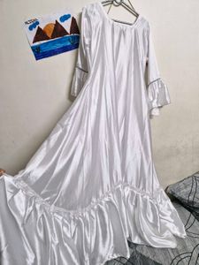 White Free Size Gown