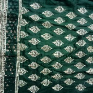 Green &amp; Gold Patterned Tunic Top