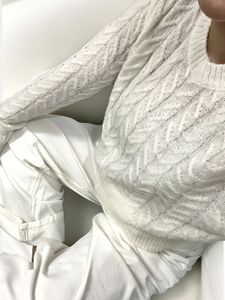 Cozy White Knit Sweater