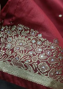 Elegant Maroon Saree