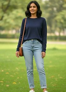 Navy Blue Round Neck sweater