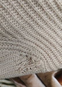 Cute Knit Sweater with Lace-Up Detail