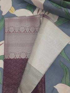 Banaras Saree With Blouse ( Silver)