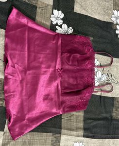 Purple Satin Nightsuit
