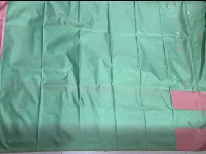 New Green &amp; Pink Semi Kanchi Saree