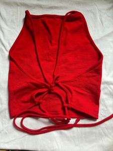 Garage red Back less Crop Top ❤️