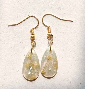 Floral Drop Resin Earrings