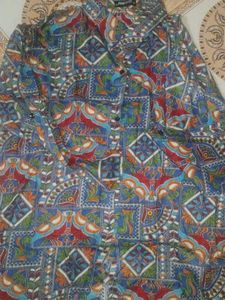 Blue Patterned Pajama Pants