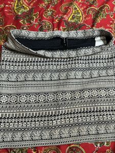 Patterned Mini Skirt