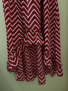 Chevron Print Midi Dress