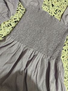 Lavender Polka Dot Mini Dress