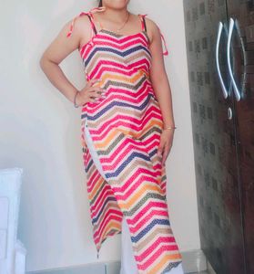 Colorful Chevron Sundress/ Multicolour Kurthi