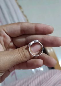 Real Silver Infinity Lavender/Pastel Pink Ring