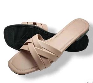 Nude Criss-Cross Slides