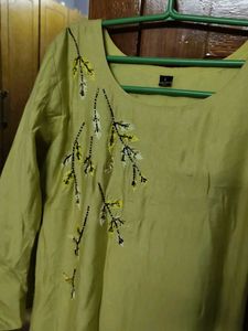 Elegant Green Embroidered Kurta
