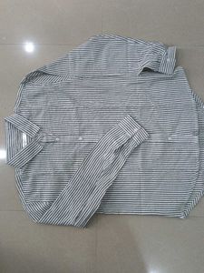 Two Striped Button-Down Shirts || Black &amp; Yellow