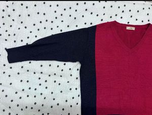 Color Block Long Sleeve Sweater