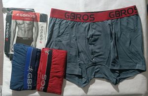 PACK OF 3 - MENS STYLISH BRANDED TRUNKS [XL]