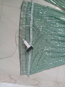 Sea Green Sequined Kurta Set