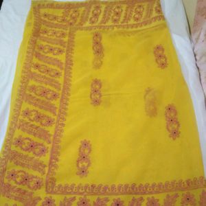 Lakhnavi Chikenkari Saree