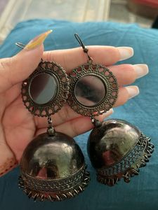 Black Jhumka Earrings