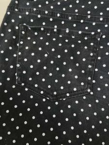 A beautiful black hipster shorts with polka dots.