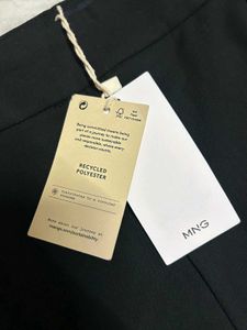 MANGO Chic Black Wide Leg Pants