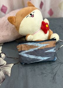 Stylish Patterned Pouch - hand made