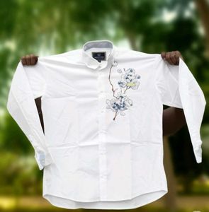 White Floral Print Shirt