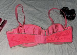 Neon Pink Lace Bra