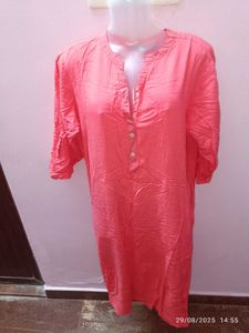 3xl Branded Coral Pink Kurta