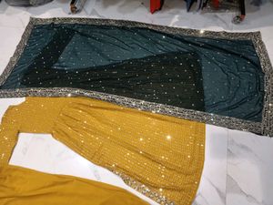 Elegant Mustard Anarkali Suit Set