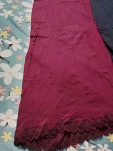 Maroon & Black Laced Underskirt