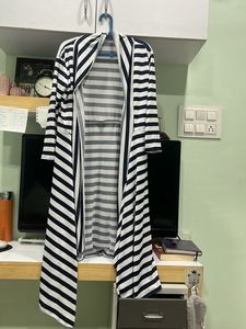 Stylish Stripe Long 3/4th Sleeves Casual wear Shru