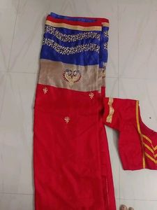 Silk Saree,Used,Stiched Blouse