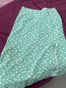 Floral Slit Skirt