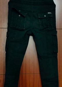 Black Cargo Style Jeans