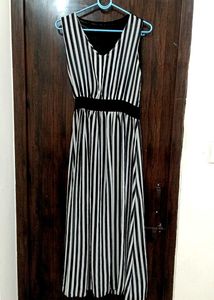Striped Sleeveless Maxi Dress
