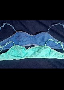Two Cute Bras - Blue & Mint