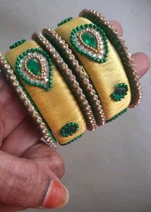 Silk Thread Bangles - Set of 6