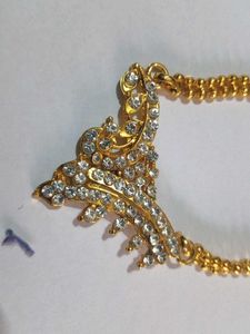 Gold Finish Long Necklace