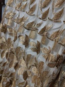 White And Sandal Anarkali