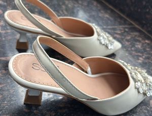 Elegant Embellished Slingback Heels