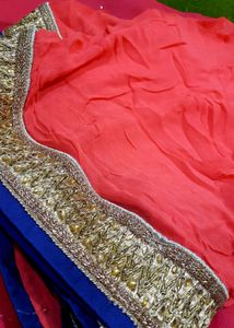 Mystic Navy Embroidery Choli For Women