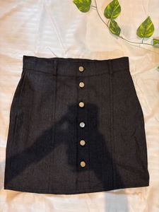 Denim Skirt Black
