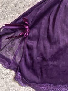 Purple Lace And Net Lingerie
