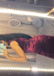 Burgundy Velvet Mini Dress